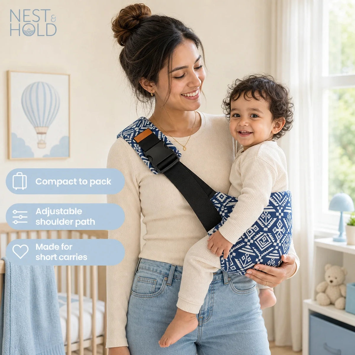 Adjustable Carrier Sling easy-to-pack detail