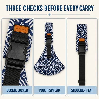 Adjustable Carrier Sling three pre-use checks