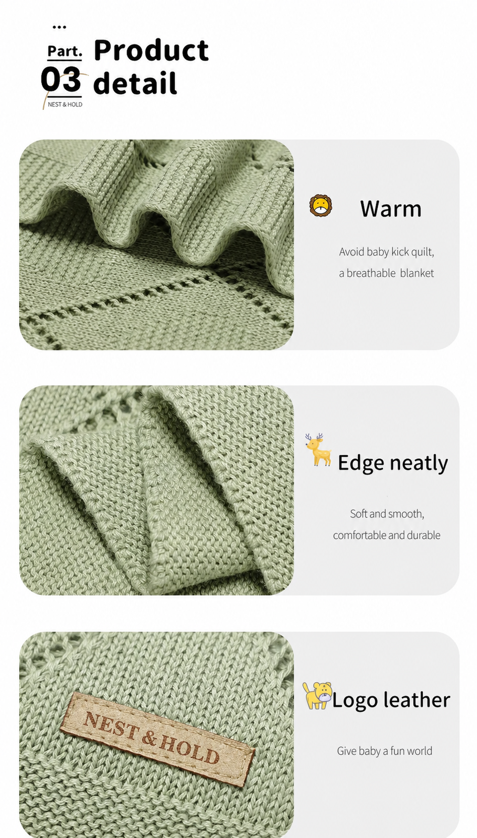 Knit Baby Blanket – Image 14
