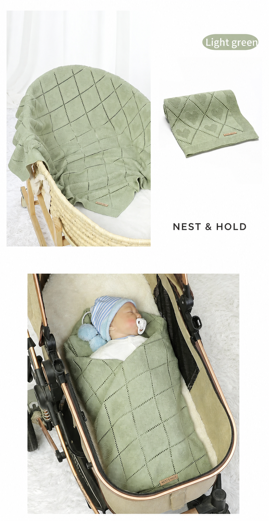 Knit Baby Blanket – Image 23