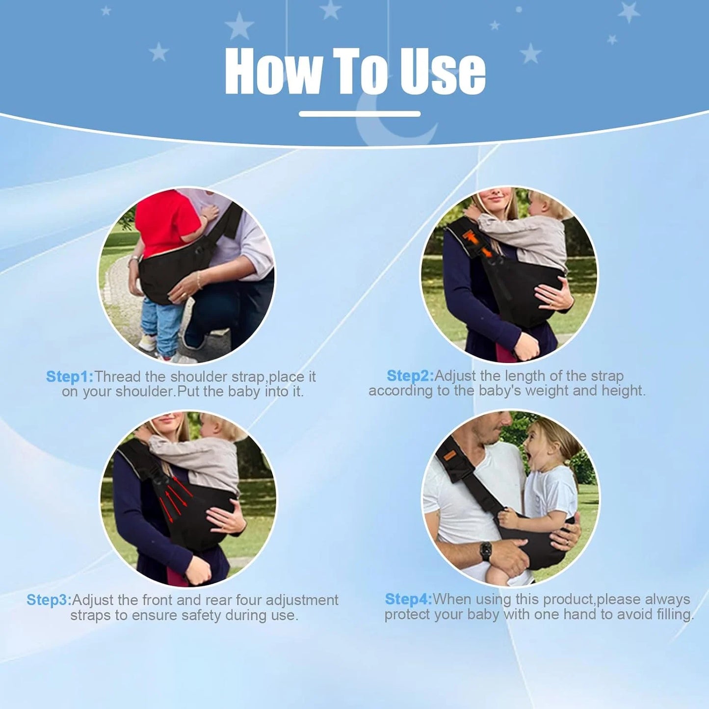 Nest & Hold™ Adjustable Baby Carrier Sling