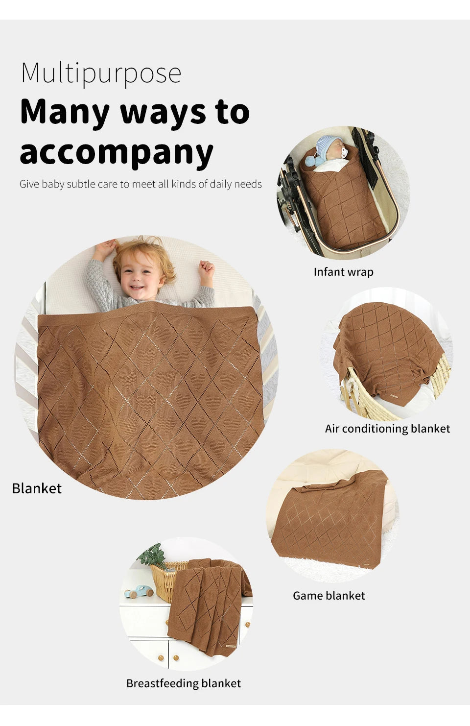 Nest & Hold™ Cotton Knit Baby Blanket