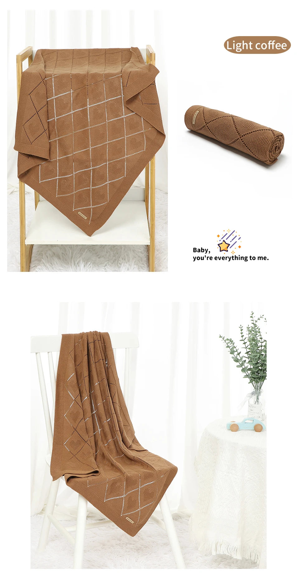 Nest & Hold™ Cotton Knit Baby Blanket