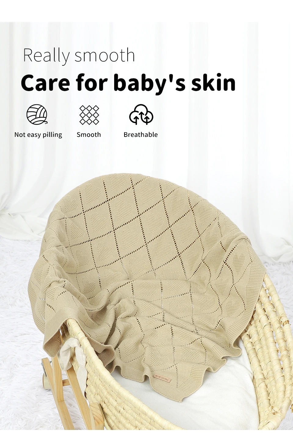 Nest & Hold™ Cotton Knit Baby Blanket