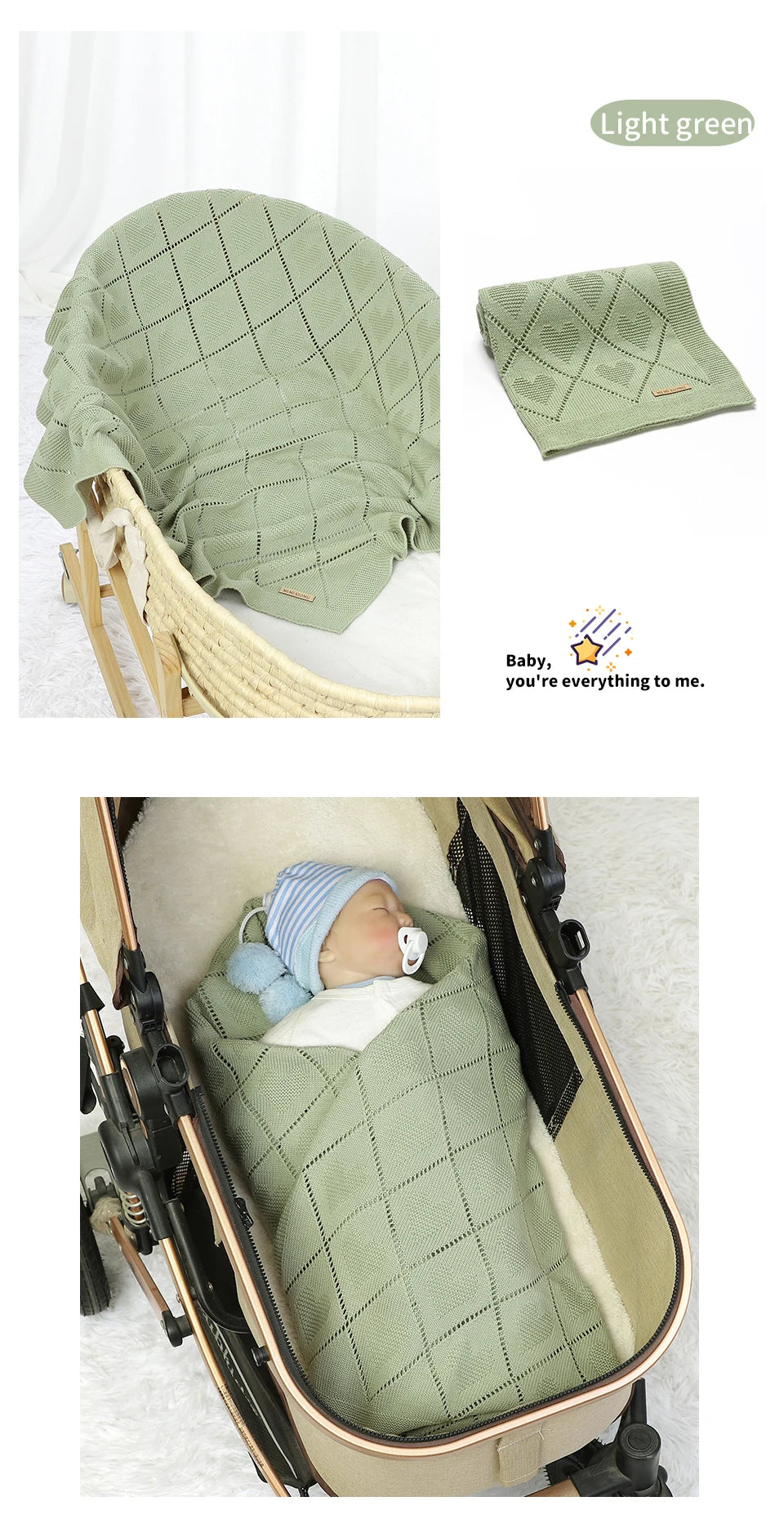 Nest & Hold™ Cotton Knit Baby Blanket