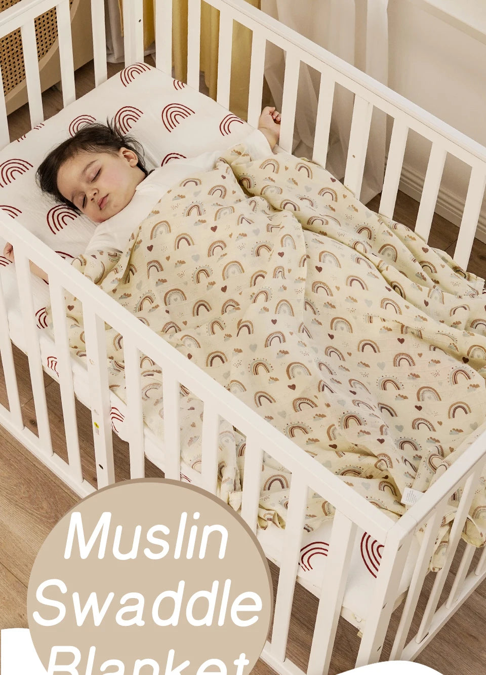 Nest & Hold™ Muslin Baby Swaddle