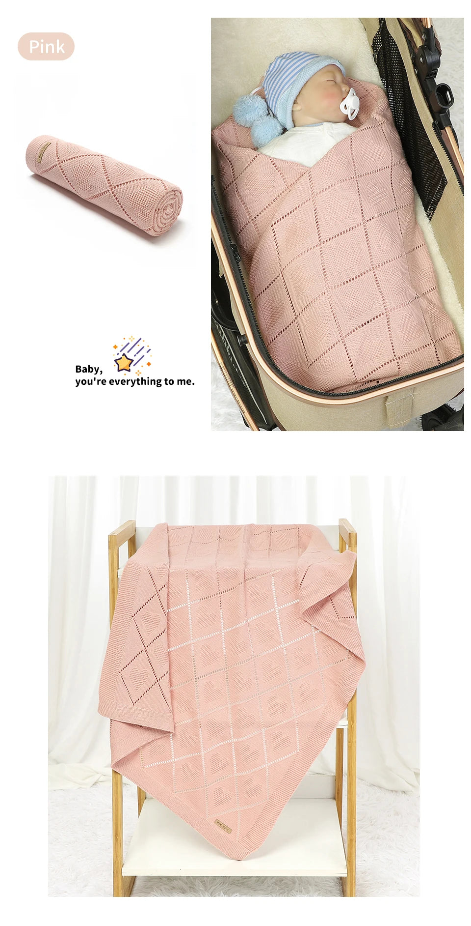 Nest & Hold™ Cotton Knit Baby Blanket