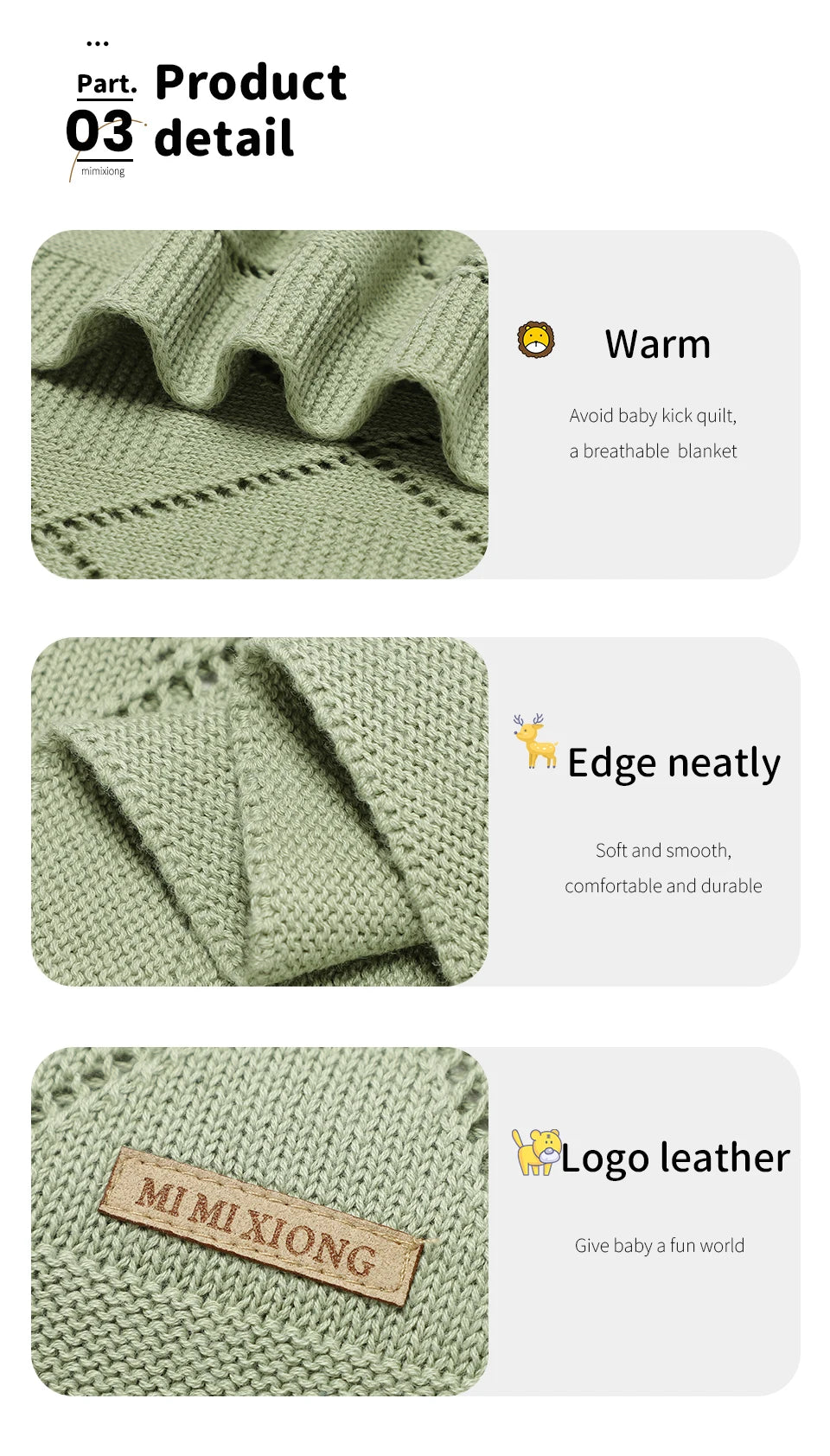Nest & Hold™ Cotton Knit Baby Blanket