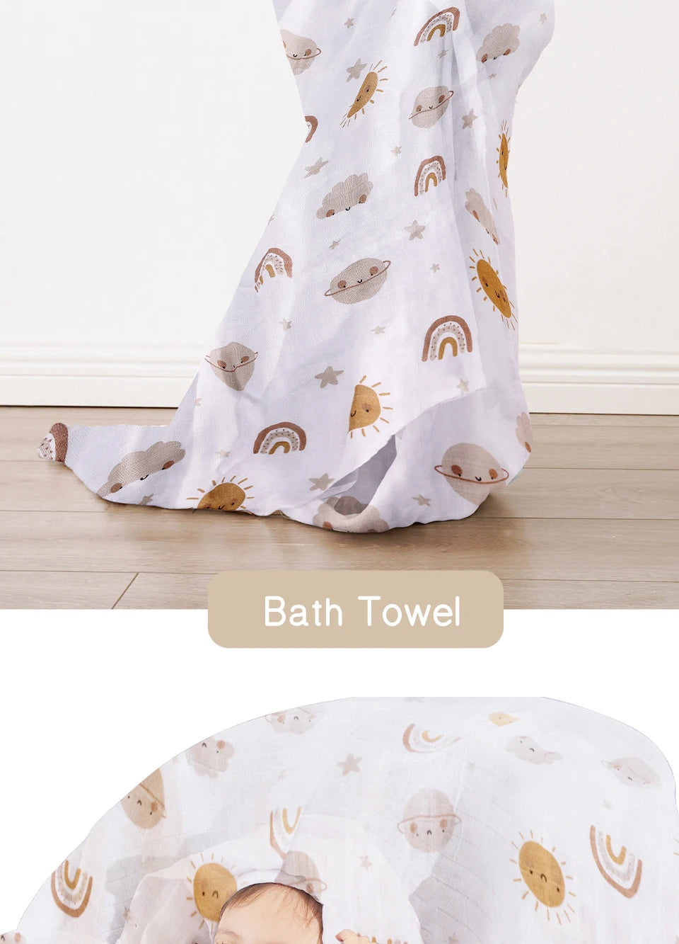 Nest & Hold™ Muslin Baby Swaddle
