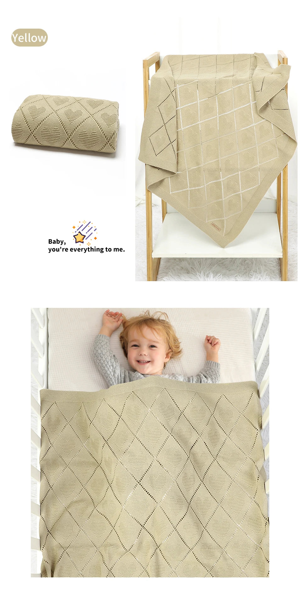 Nest & Hold™ Cotton Knit Baby Blanket