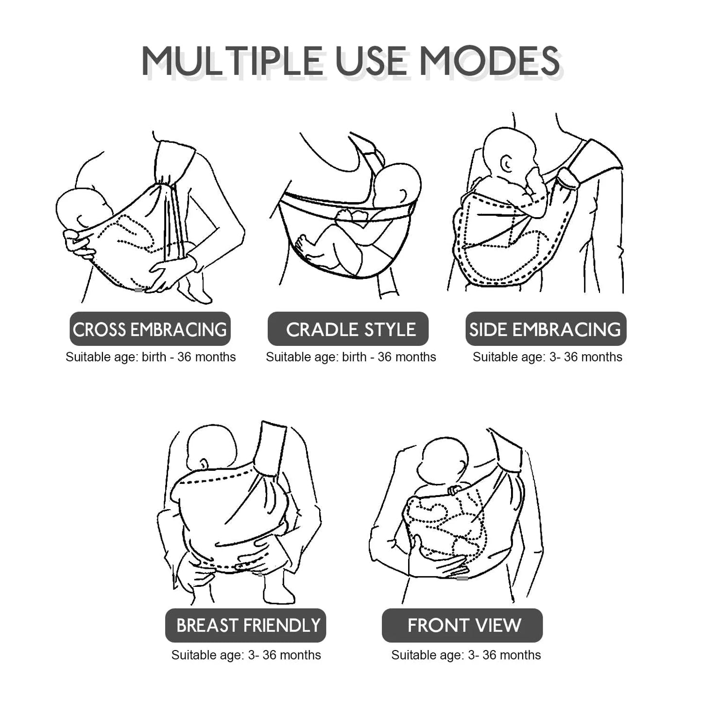 Nest & Hold™ Compact Baby Carrier Sling