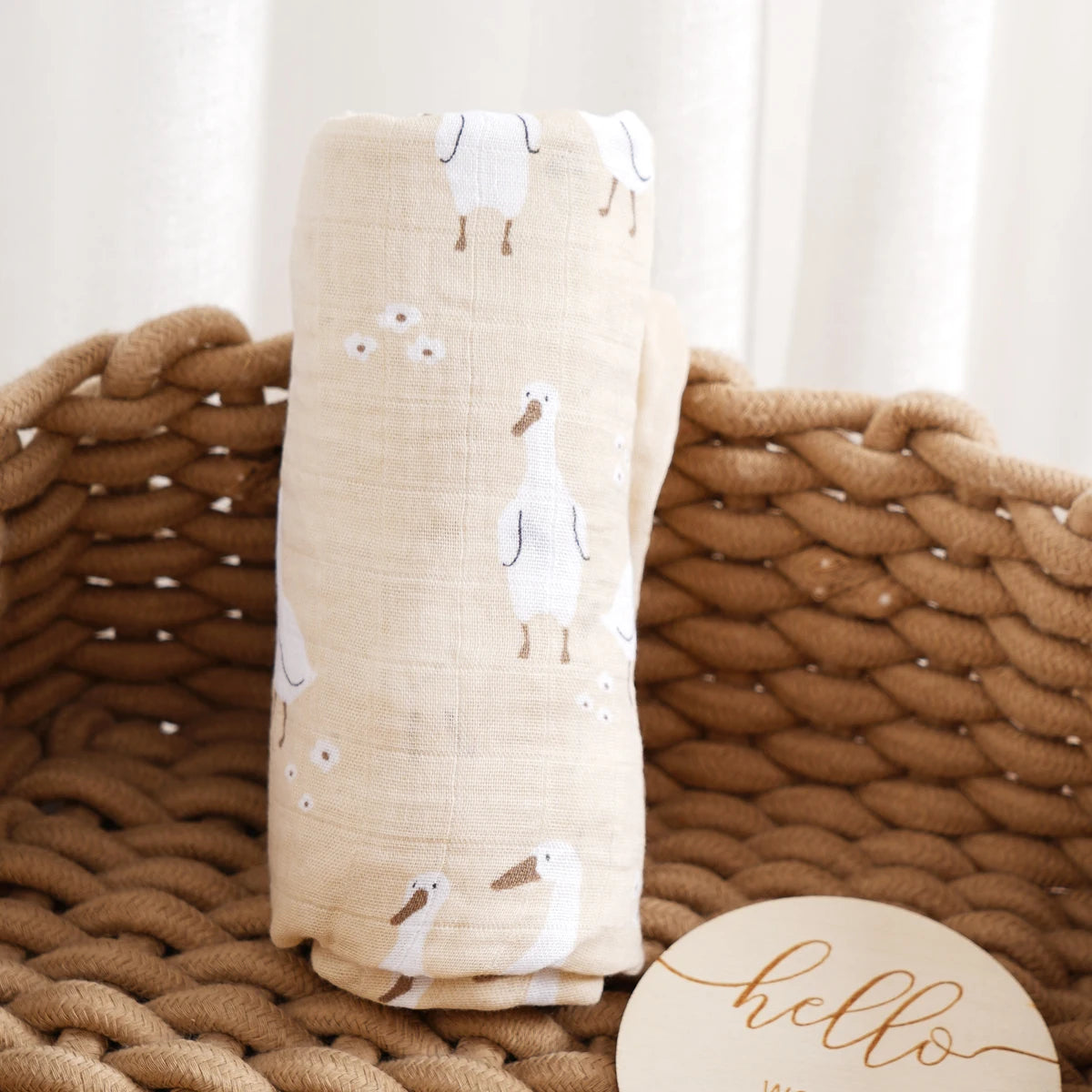 Nest & Hold™ Muslin Baby Swaddle