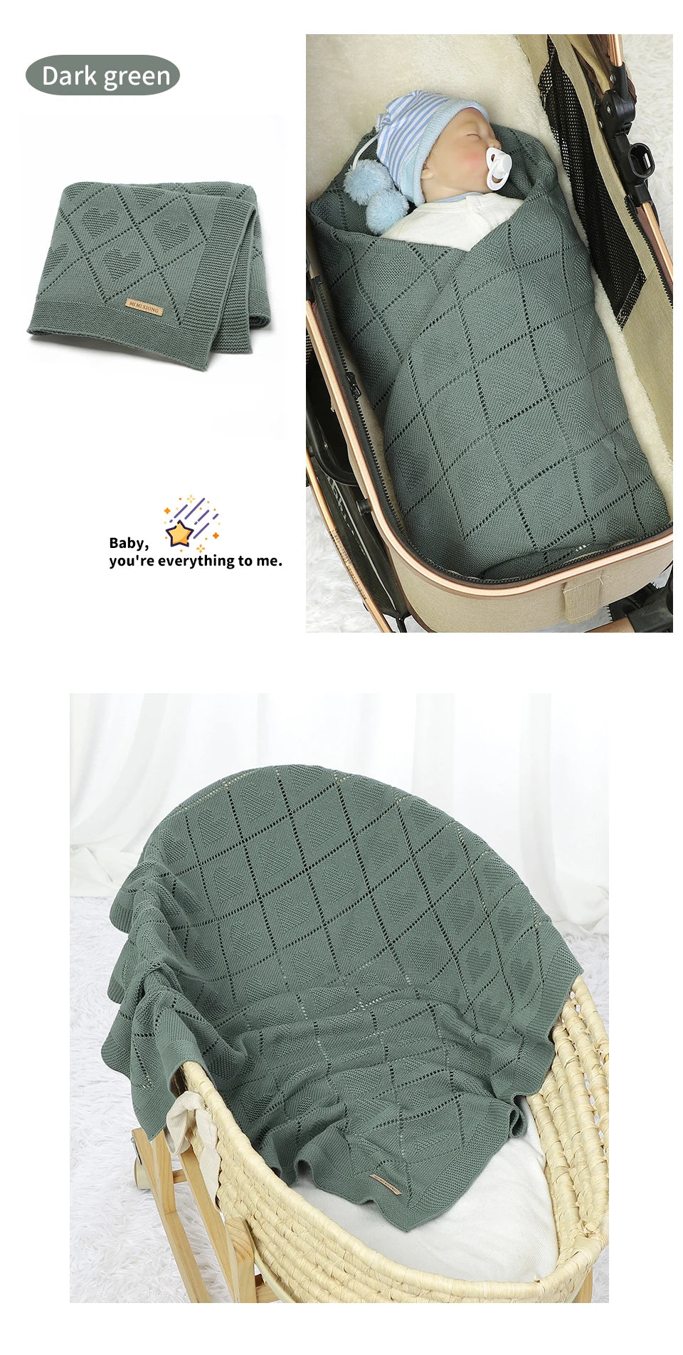 Nest & Hold™ Cotton Knit Baby Blanket