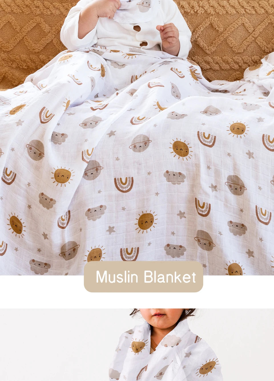 Nest & Hold™ Muslin Baby Swaddle